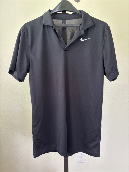 Nike Other - Nike Men’s Dry-fit Black Polo with White Swoosh